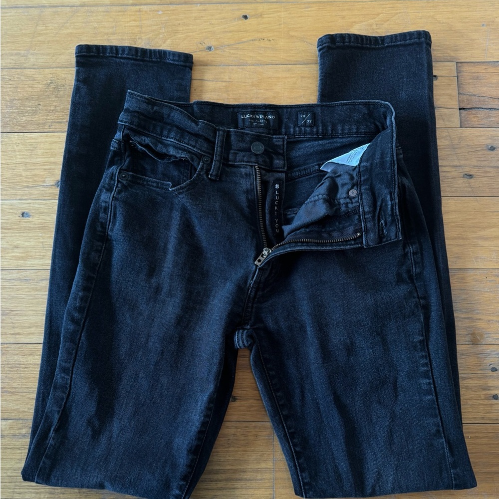 Lucky Brand Black Stretch Skinny Jeans | Size 28x32